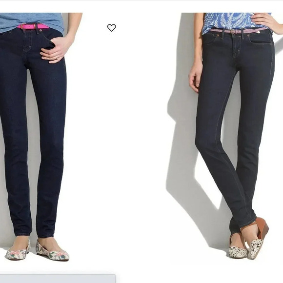 Madewell Skinny Skinny Denim Blue Dark Wash Jeans High Waisted Size 26 - Picture 1 of 14